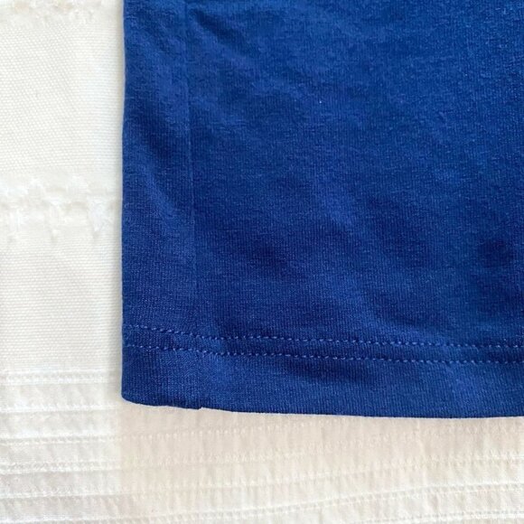 EILEEN FISHER NAVY LONG SLEEVE BACK STRAPPY CUT OUT STRETCHY DRESS - XS - Picture 9 of 10